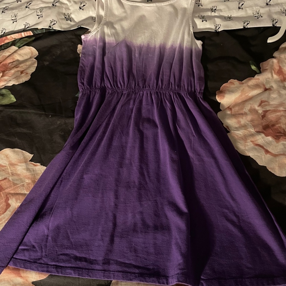 Dip dye purple and white dress